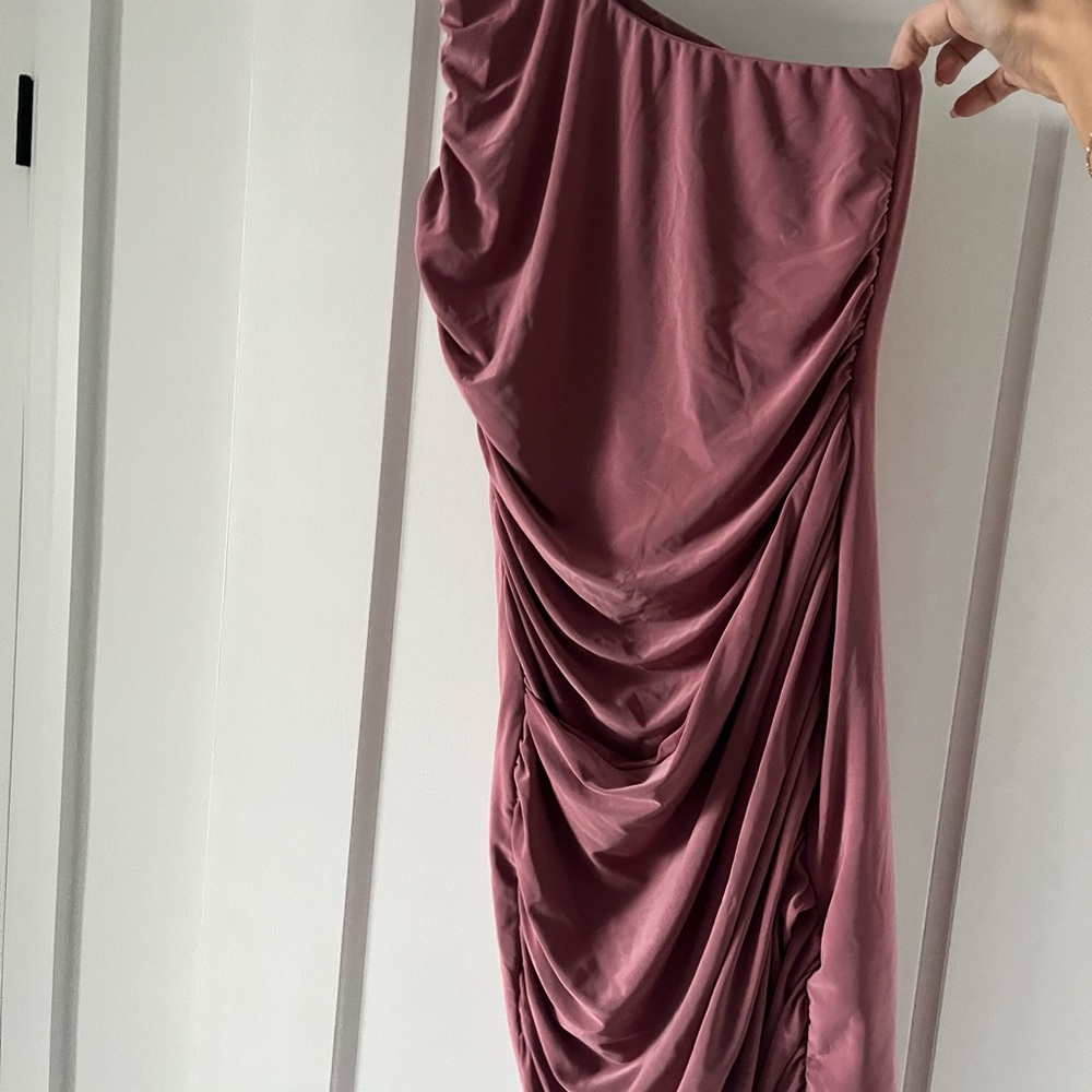Missguided One Shoulder Ruched Mini Dress